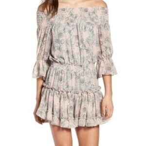 MISA Los Angeles Off-Shoulder Smocked Mini Dress Medium from Revolve